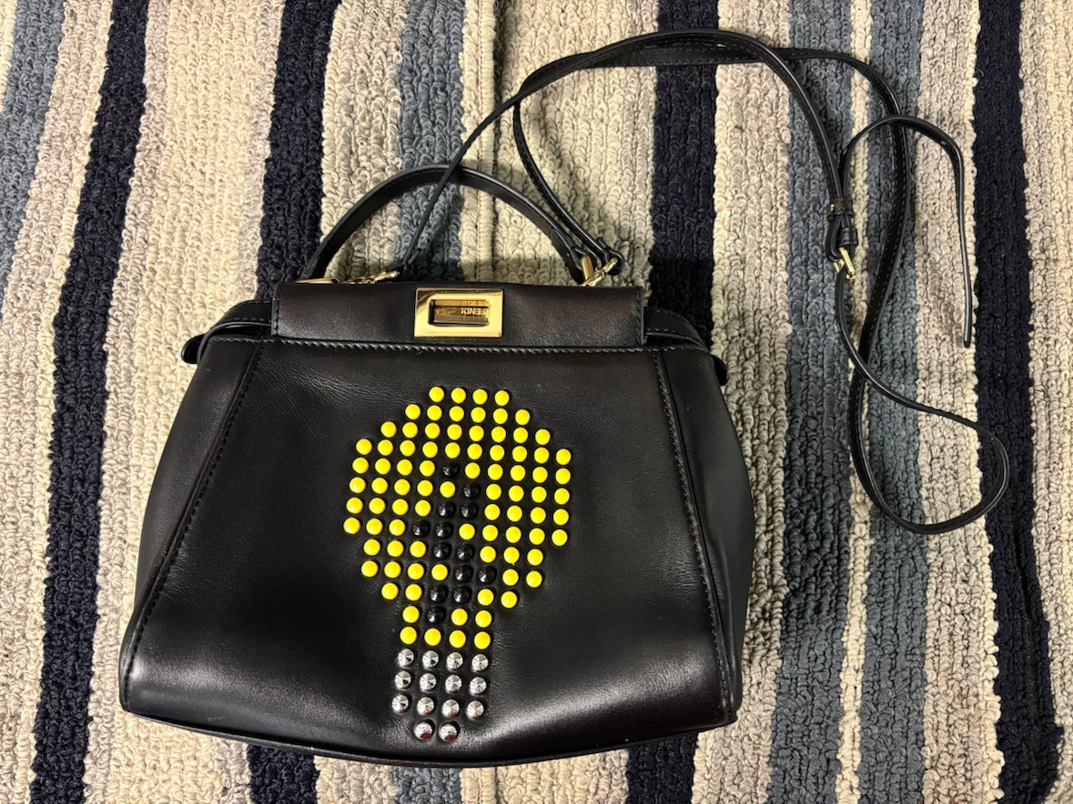 Fendi Black Leather Peekaboo Bag