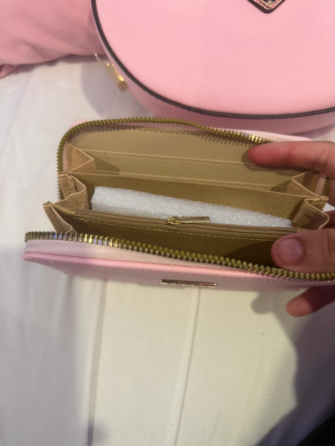 Pink Prada Zip Around Wallet