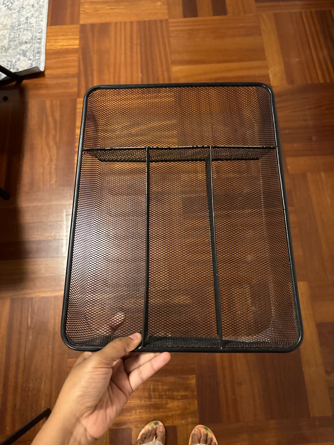 Black Mesh Desk Organizer Tray