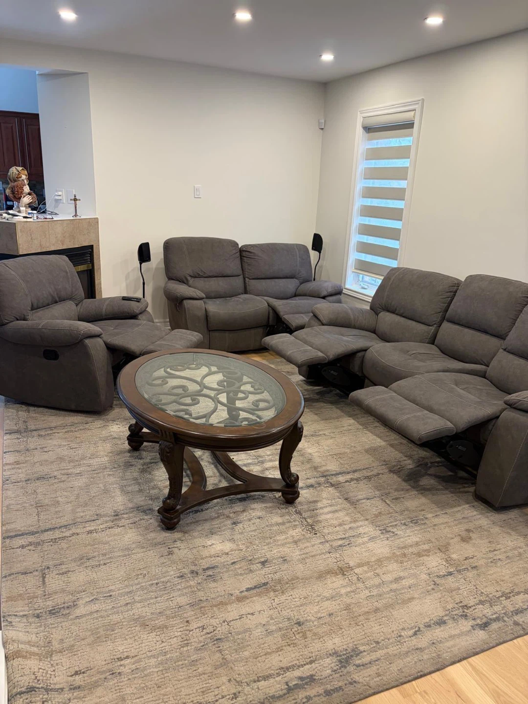 Living room set (3 piece couch, end table and coffee table)