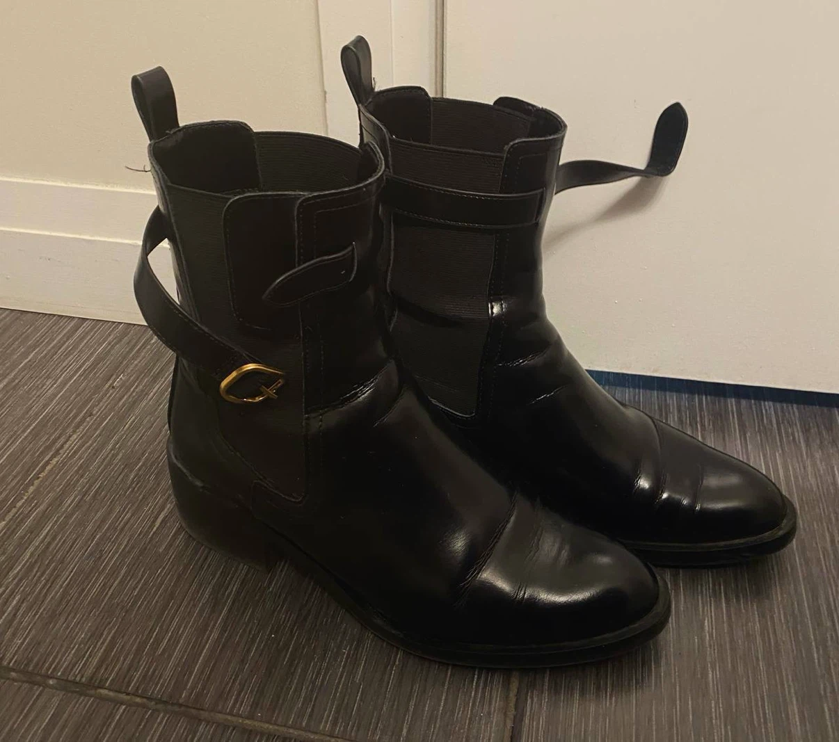 Zara Black Heeled Chelsea Boots - size 10 - photo 3