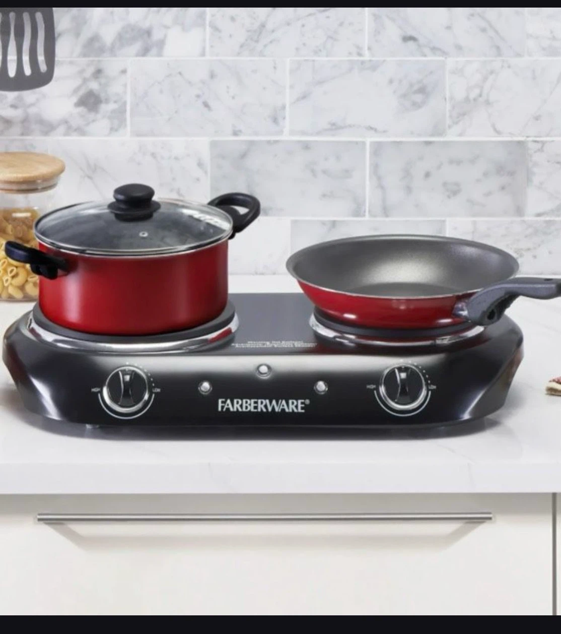 Farberware Double Burner 1800-Watt Electric Cooktop - photo 2