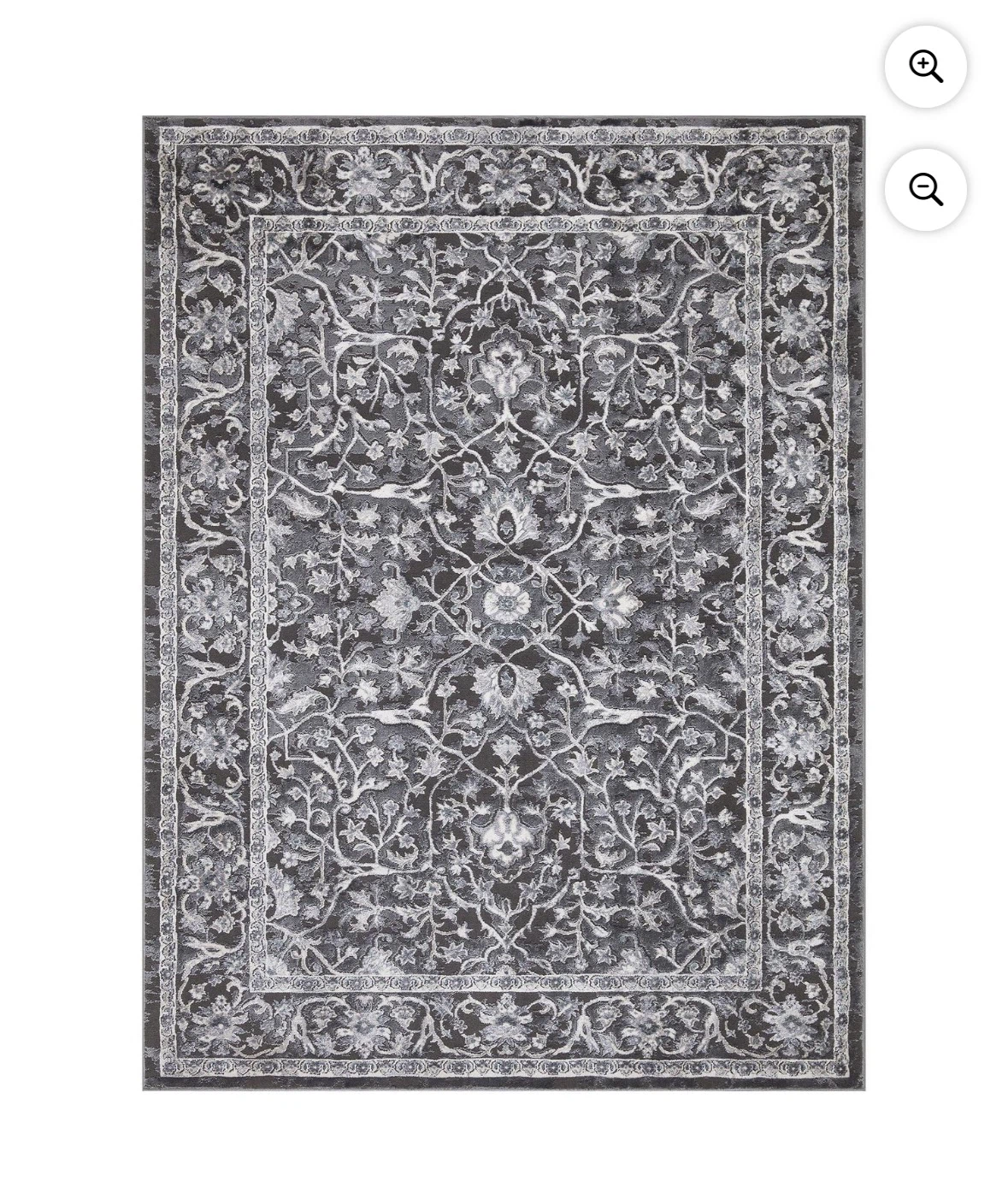 Grey Traditional Oriental Area Rug