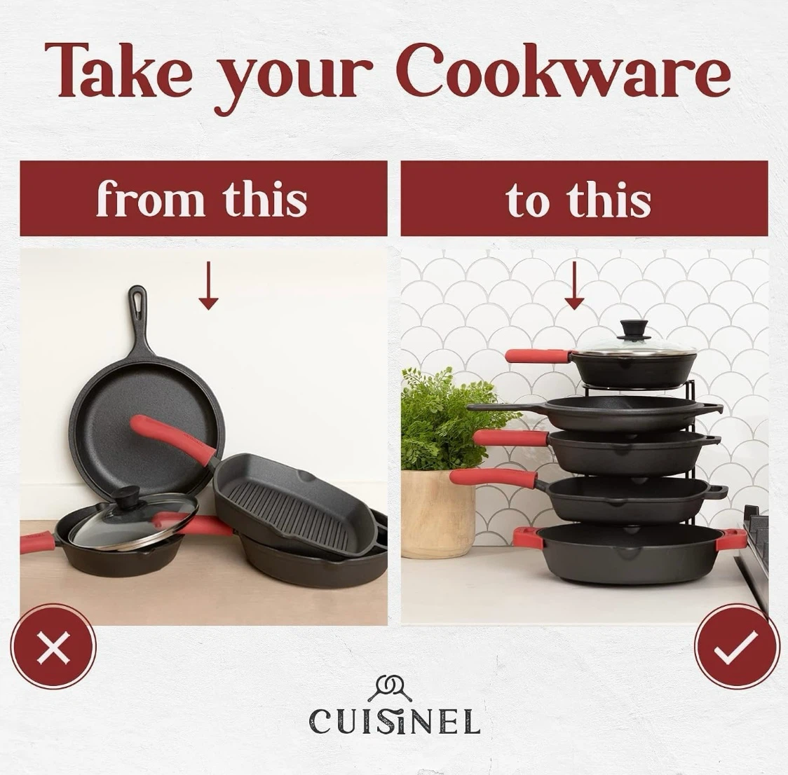 Cuisinel 5-Tier Pan and Pot Organizer Rack - photo 3