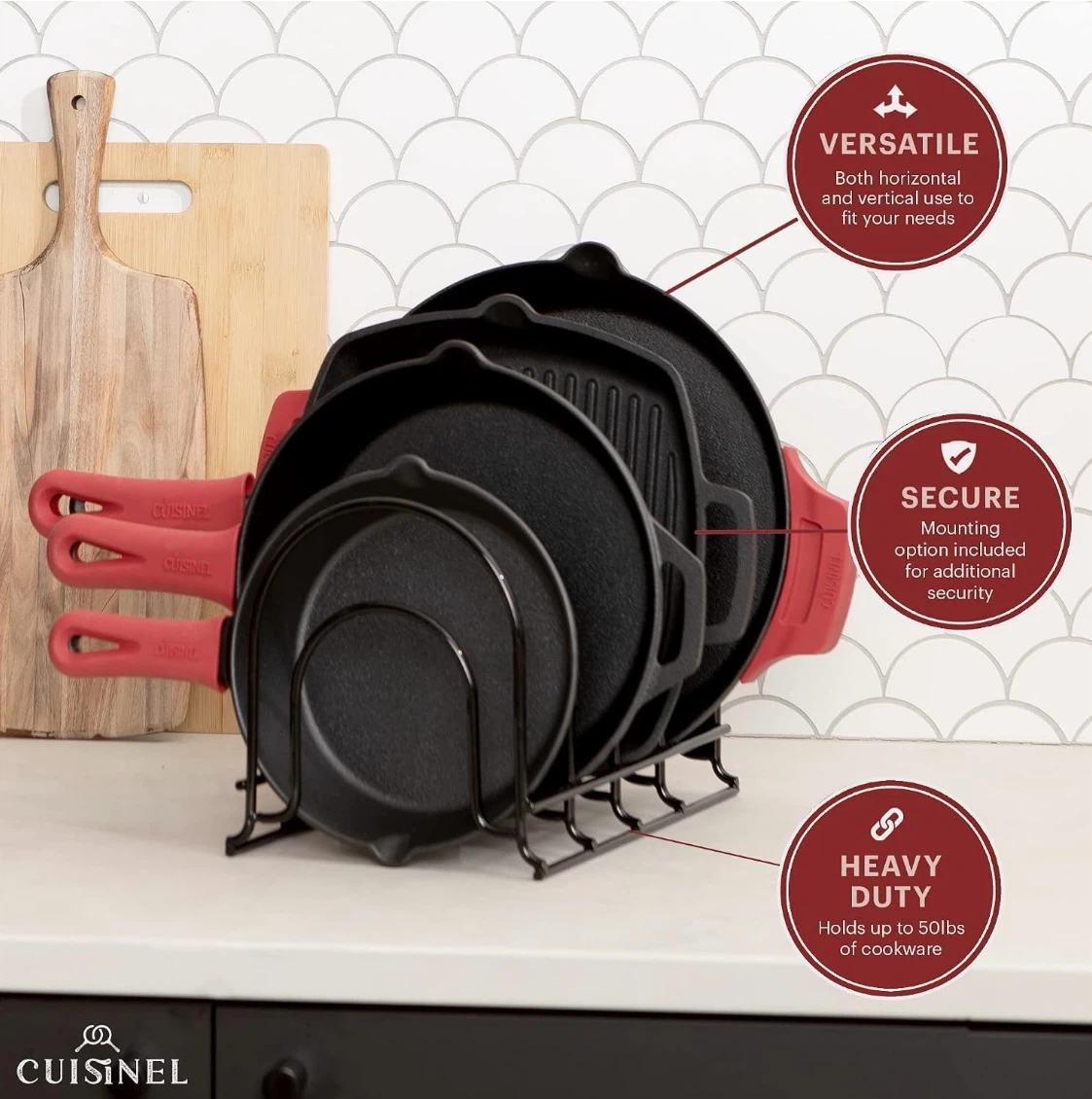 Cuisinel 5-Tier Pan and Pot Organizer Rack - photo 4