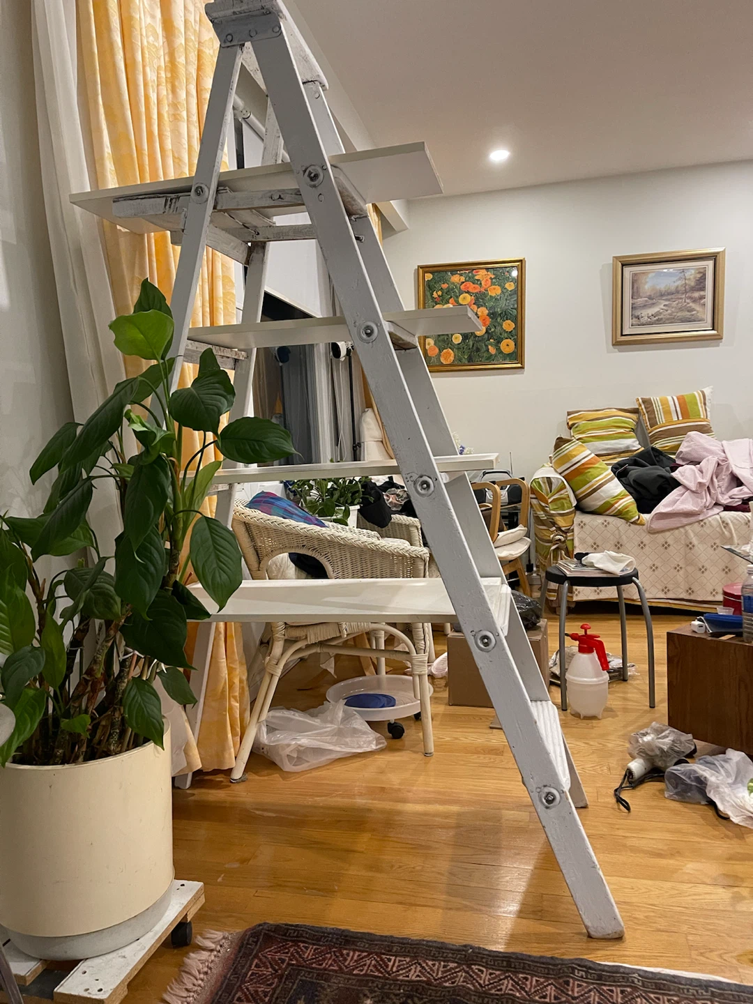 White Ladder Shelf Unit - photo 2