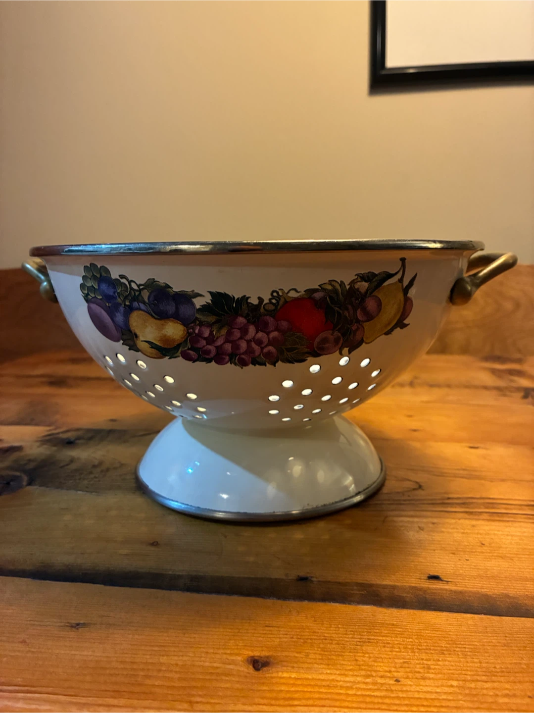 Vintage 1990s Enamel Colander