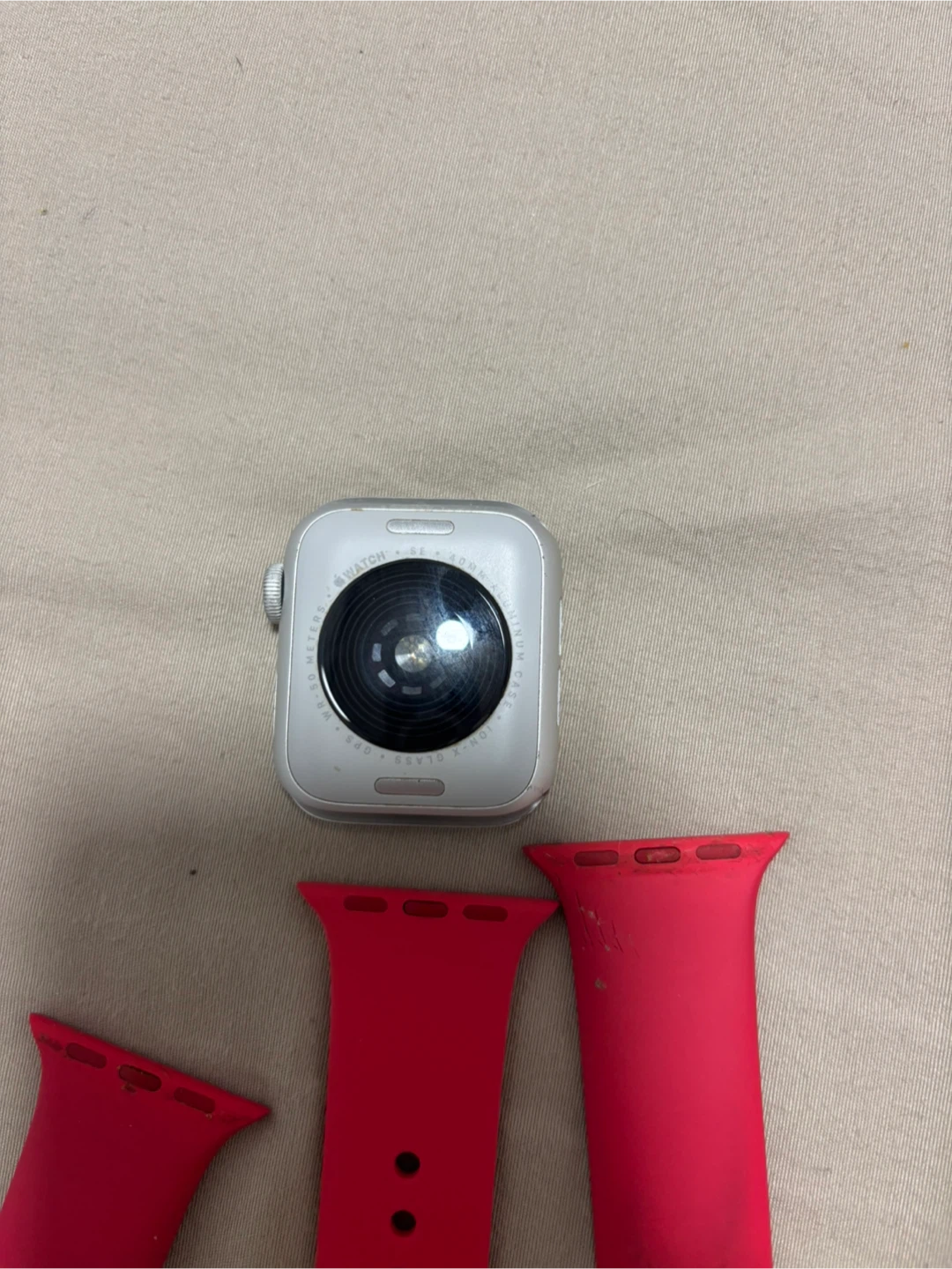 Apple Watch SE with Red Bands