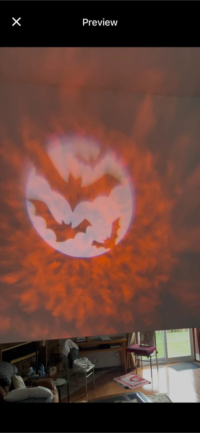 Black Outdoor Halloween projector  Light-Bat Moon - photo 3