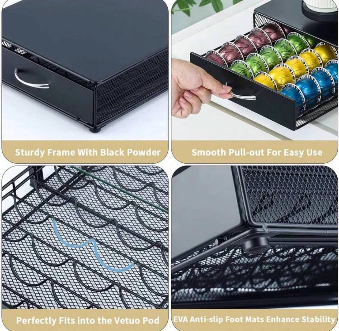 Vertuo Coffee Capsule Holder Drawer - 40 Pods Capacity - photo 2