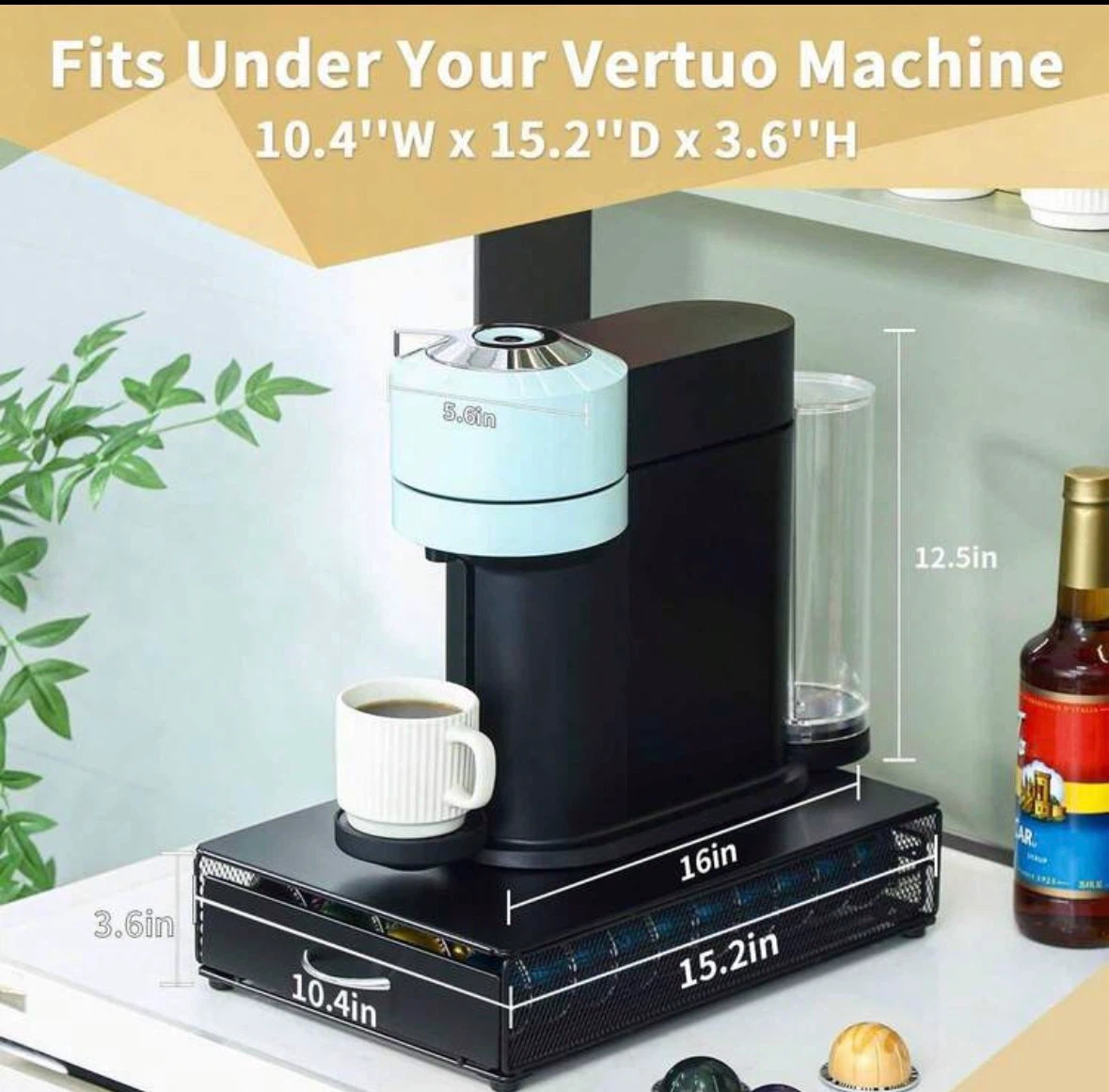 Vertuo Coffee Capsule Holder Drawer - 40 Pods Capacity - photo 4