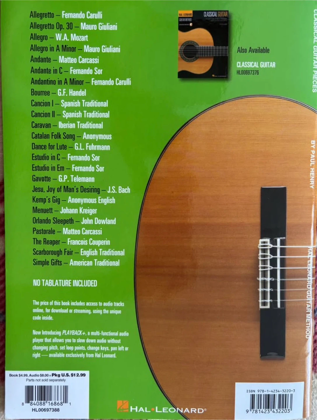 Hal Leonard Classical Guitar Pieces Book - photo 2