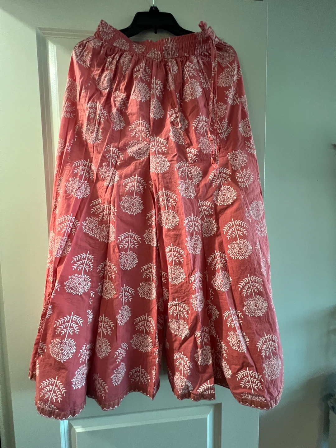 Pink Block Print anarkali and Sararah - photo 2
