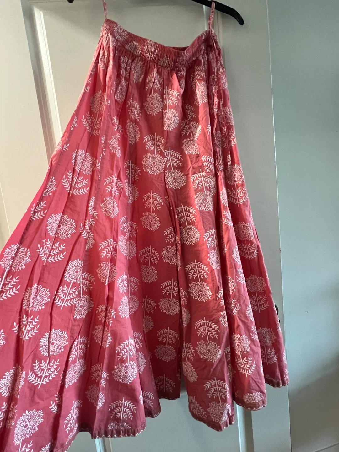 Pink Block Print anarkali and Sararah - photo 3