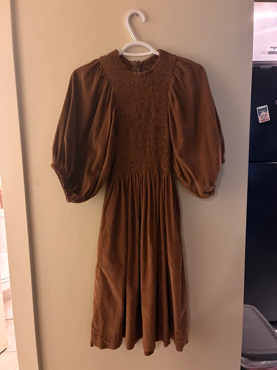 Brown Velvet Vintage Dress - photo 2