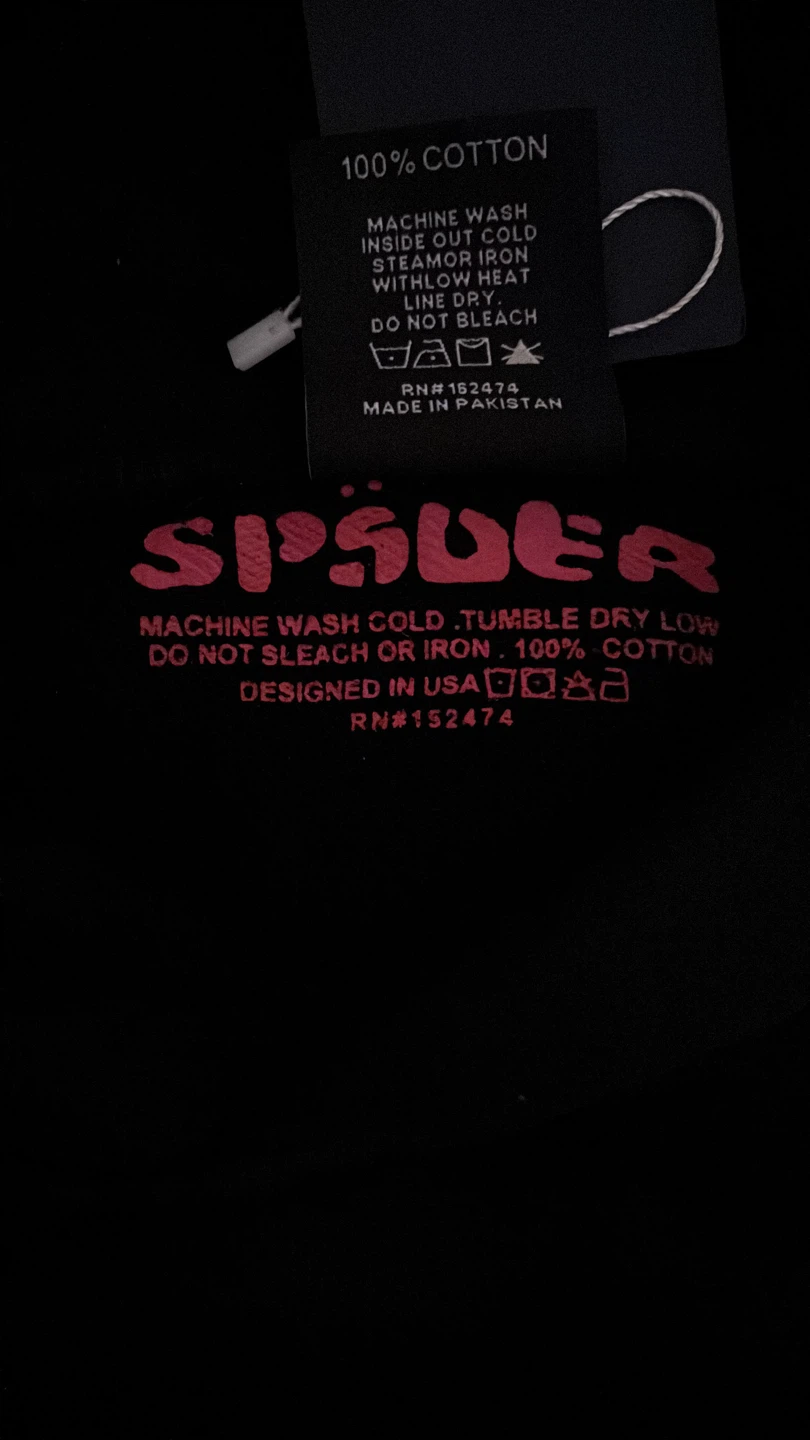 SP5DER P*NK Hoodie Black - (Size S) - photo 5