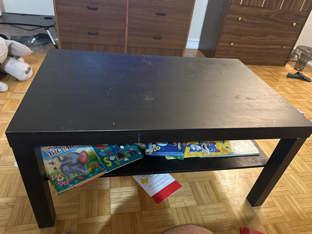 Black Coffee Table with Shelf