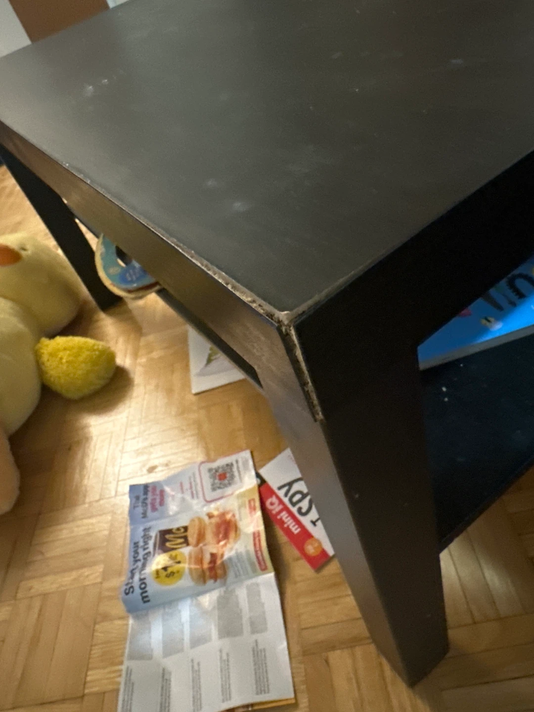 Black Coffee Table with Shelf - photo 2