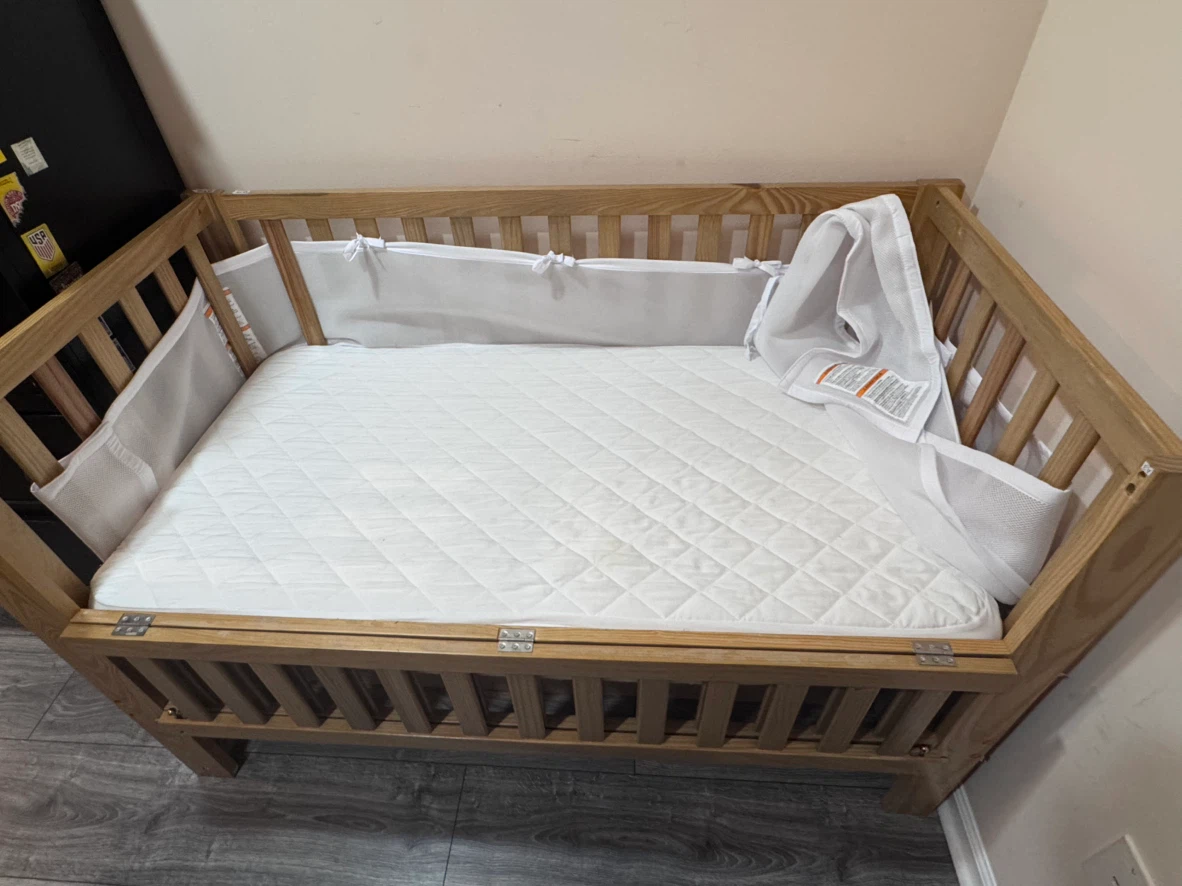 Wooden Baby Crib with Drawer - photo 2