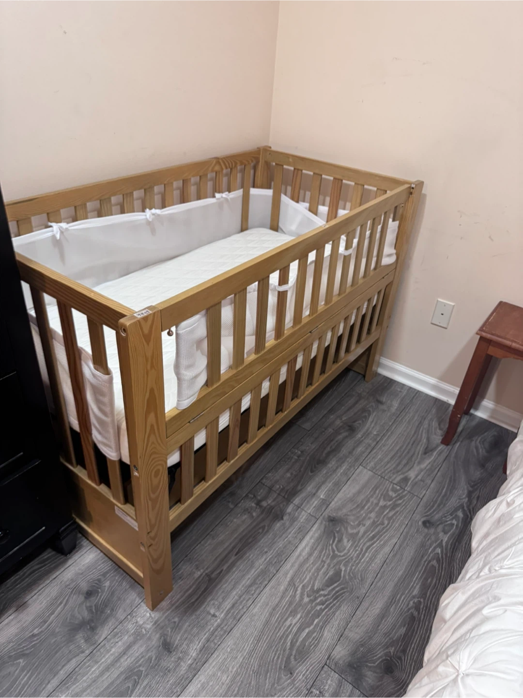 Wooden Baby Crib with Drawer - photo 3