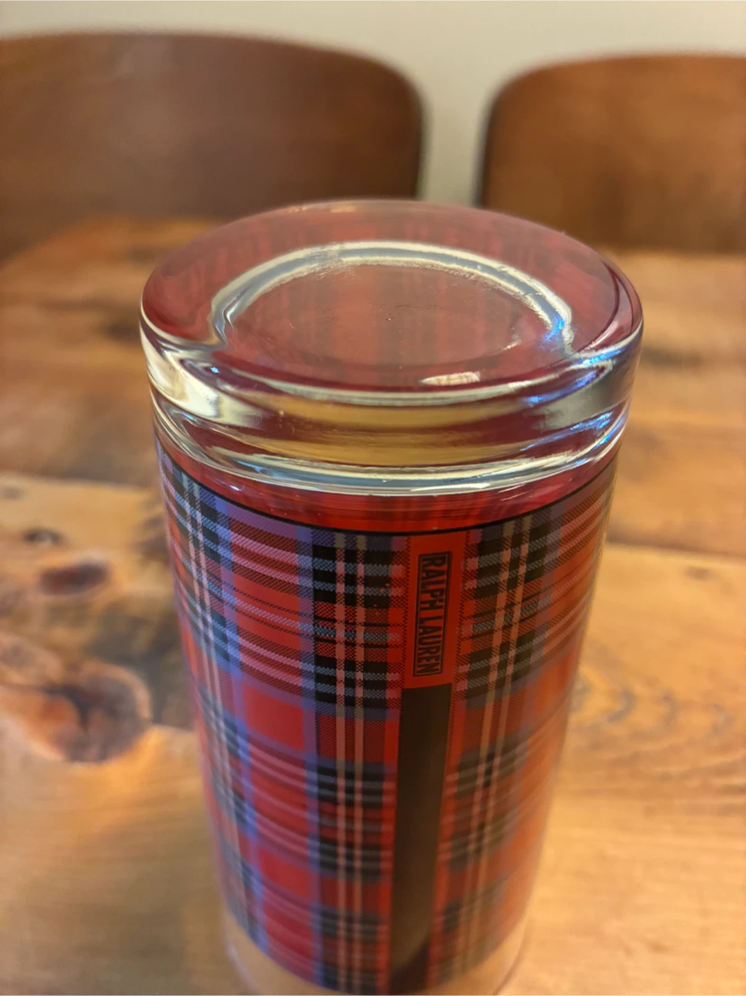 Vintage 1990s Ralph Lauren Tartan Highball Glass - photo 4