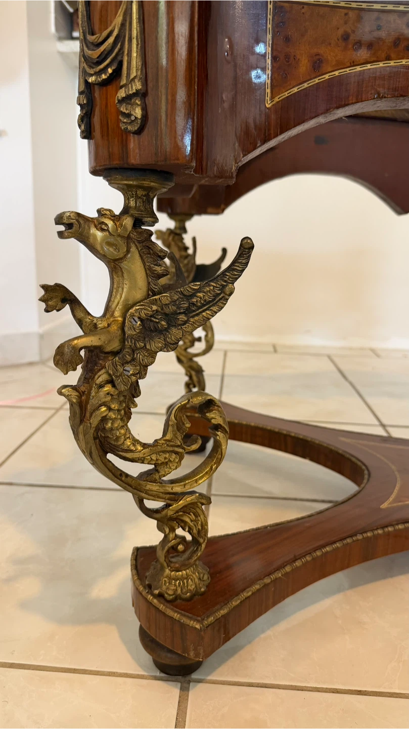 Vintage Ornate Wooden Coffee Table French Louis - photo 3