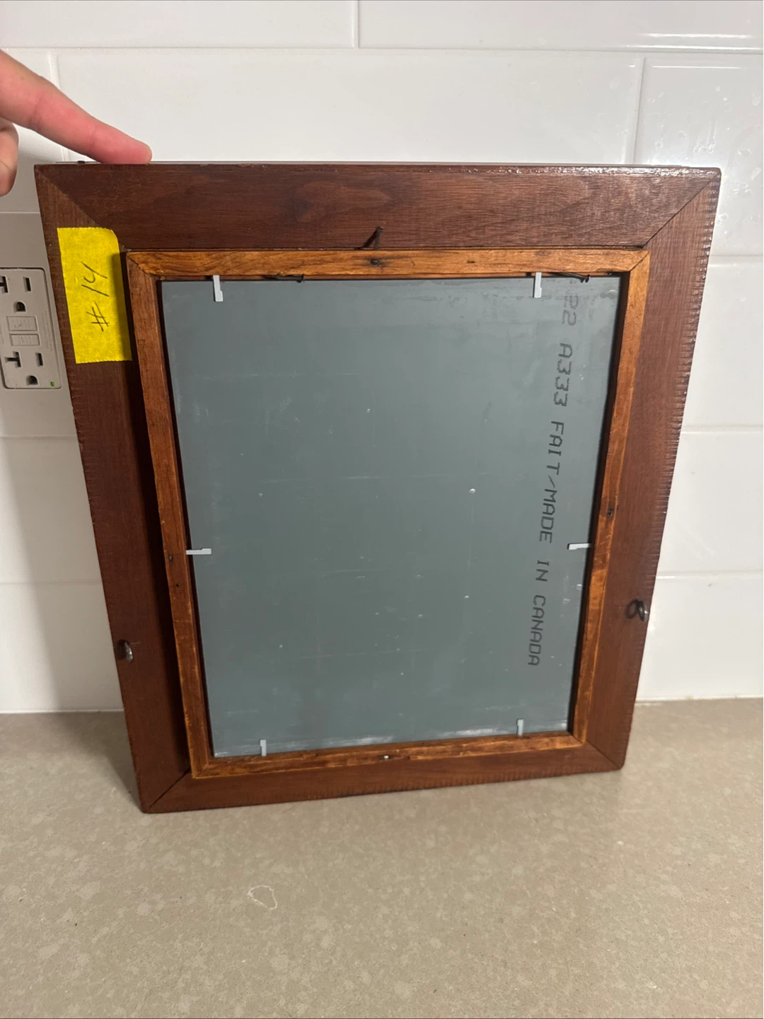 Antique Mahogany Shadow Box Frame With Mirror - photo 4