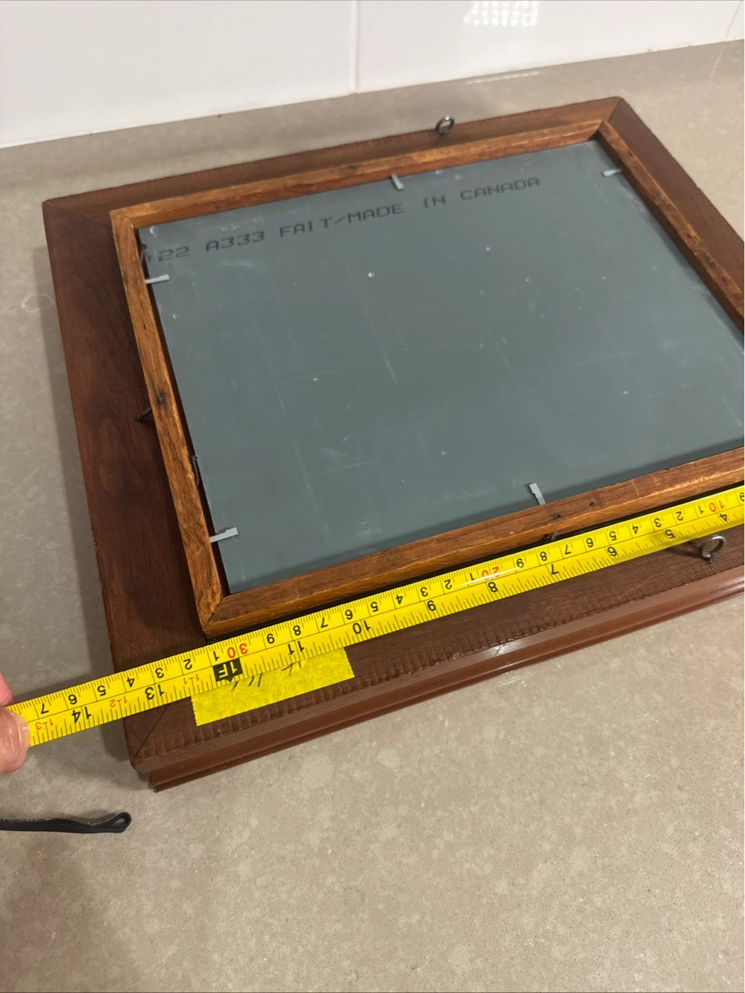 Antique Mahogany Shadow Box Frame With Mirror - photo 5
