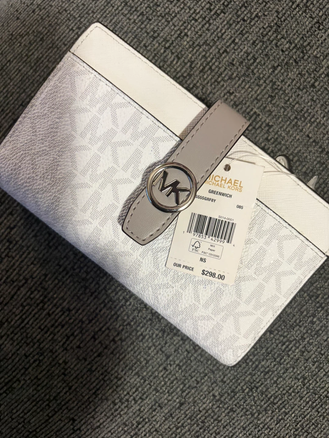 Michael Kors Greenwich Wallet White MK Signature - photo 2