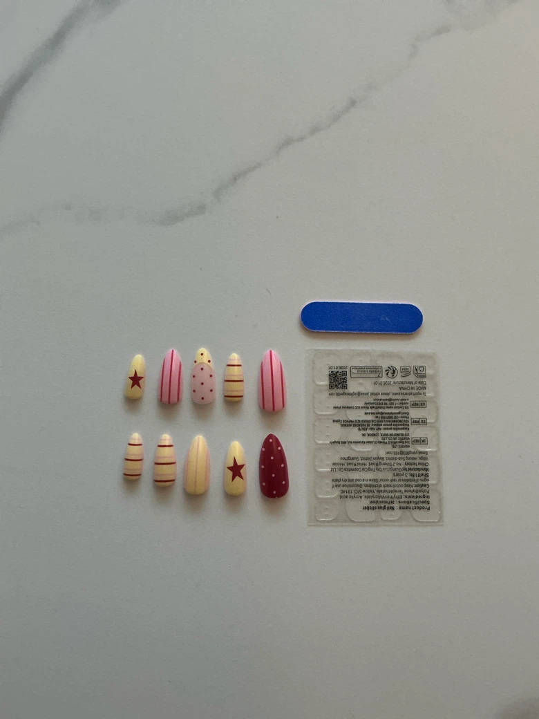 Set of Nails with File and sticky tabs