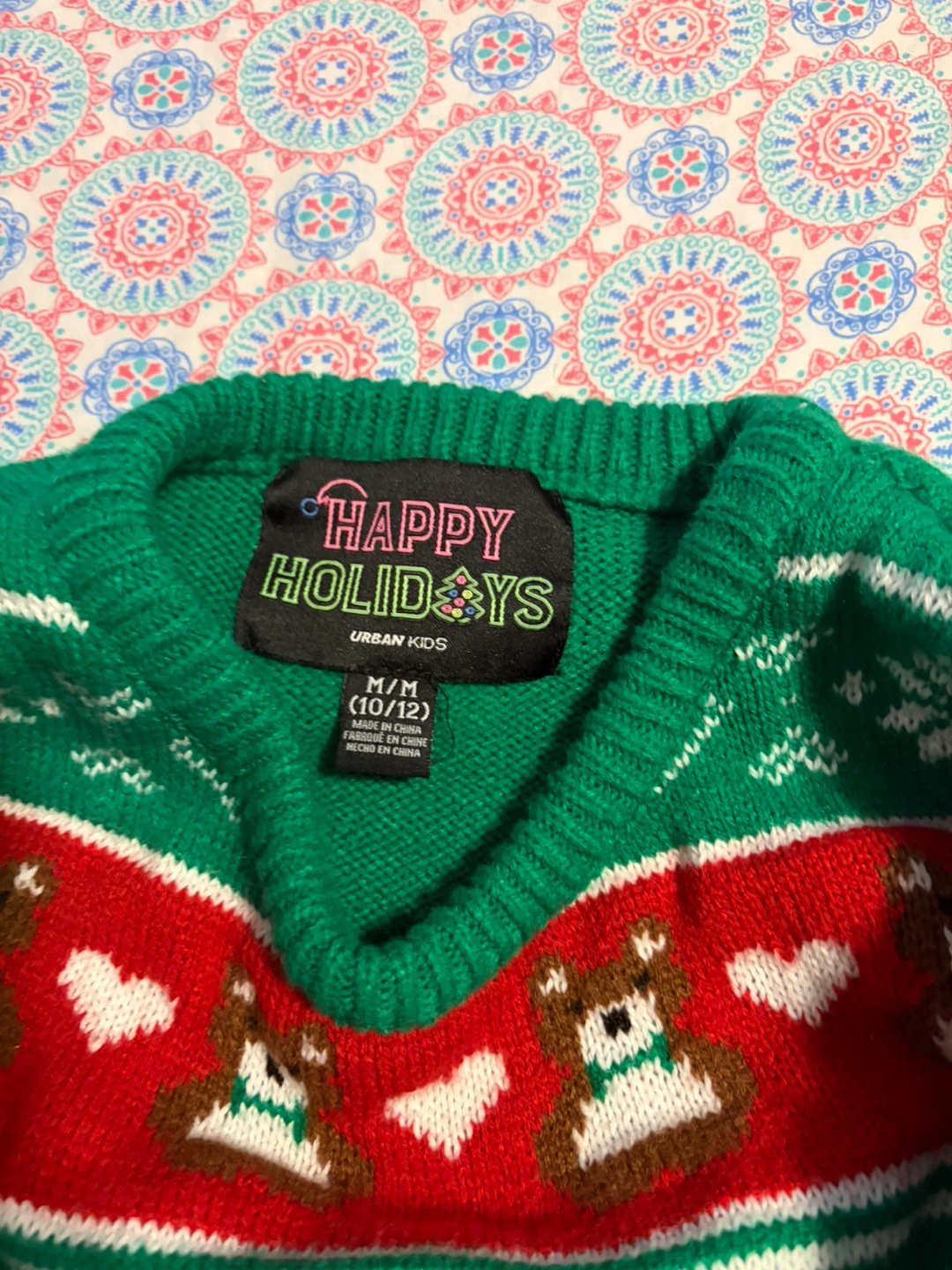 Happy Holidays Urban Kids Ugly Christmas Sweater M/M (10/12) - photo 2