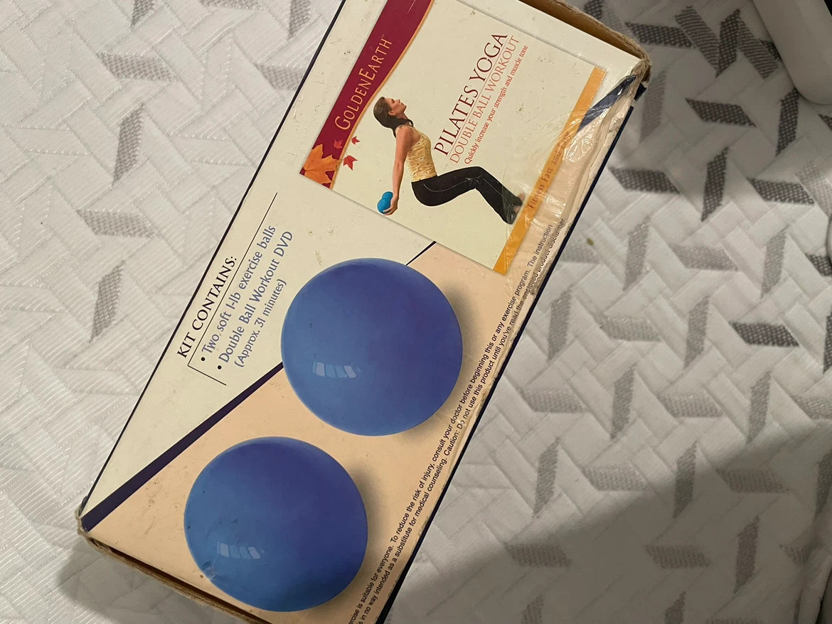 Golden Earth Pilates Yoga Double Ball Workout Kit with DVD - photo 2
