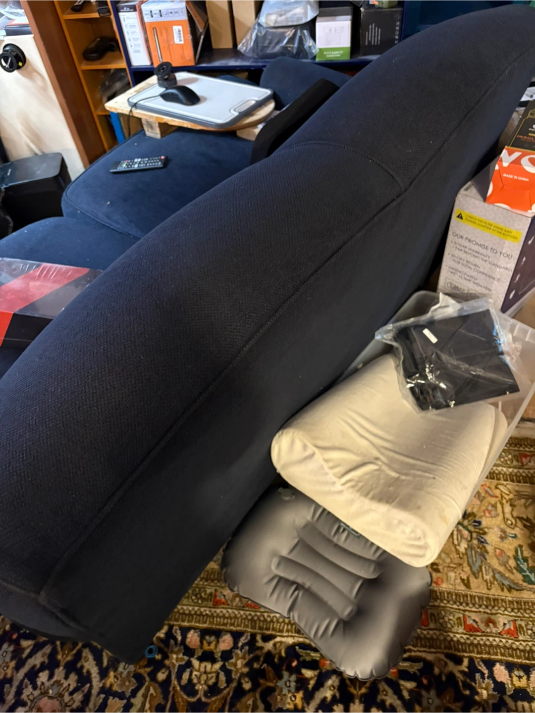 Dark Blue Fabric Loveseat from Art Shoppe