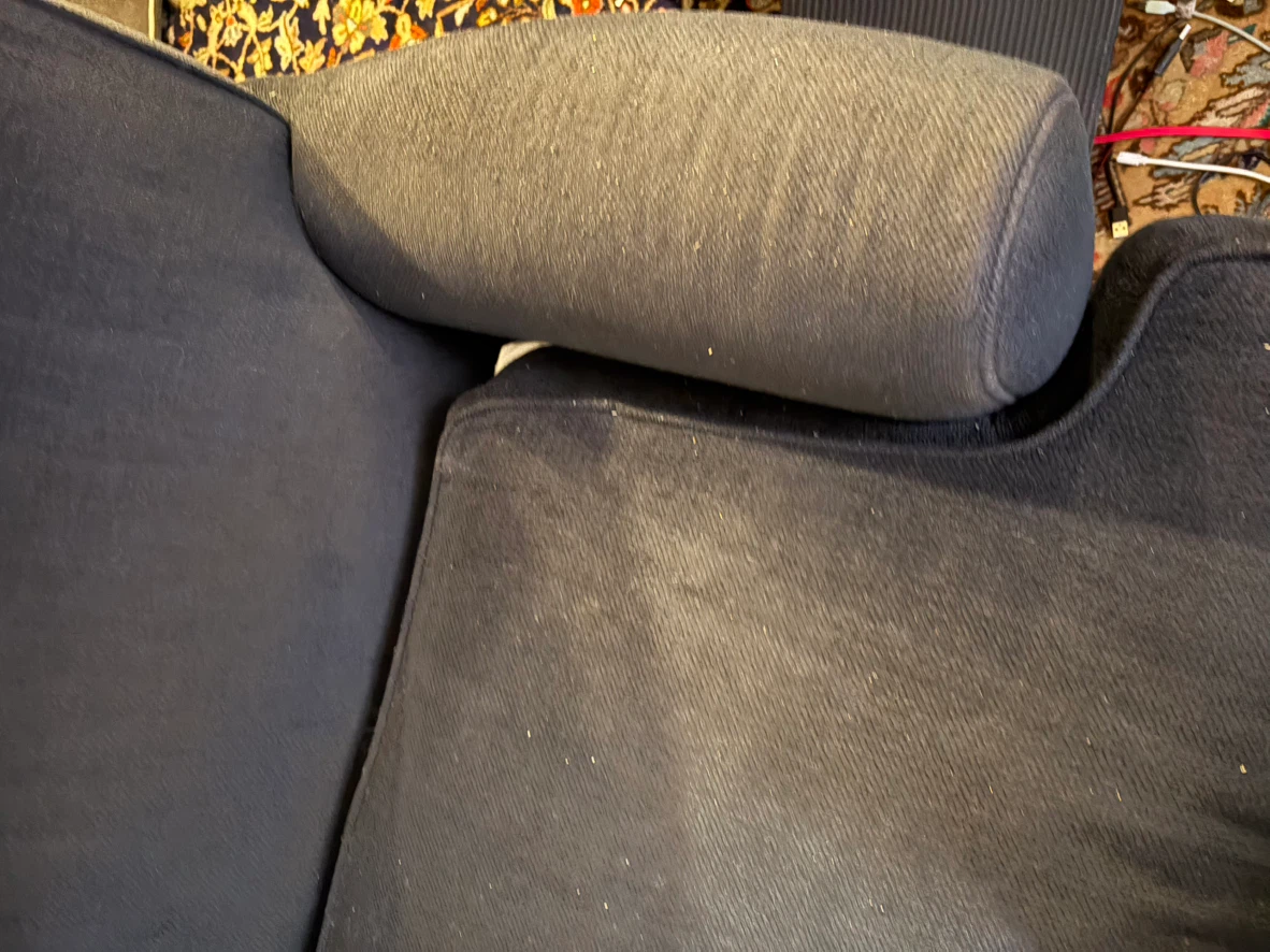 Dark Blue Fabric Loveseat from Art Shoppe - photo 2