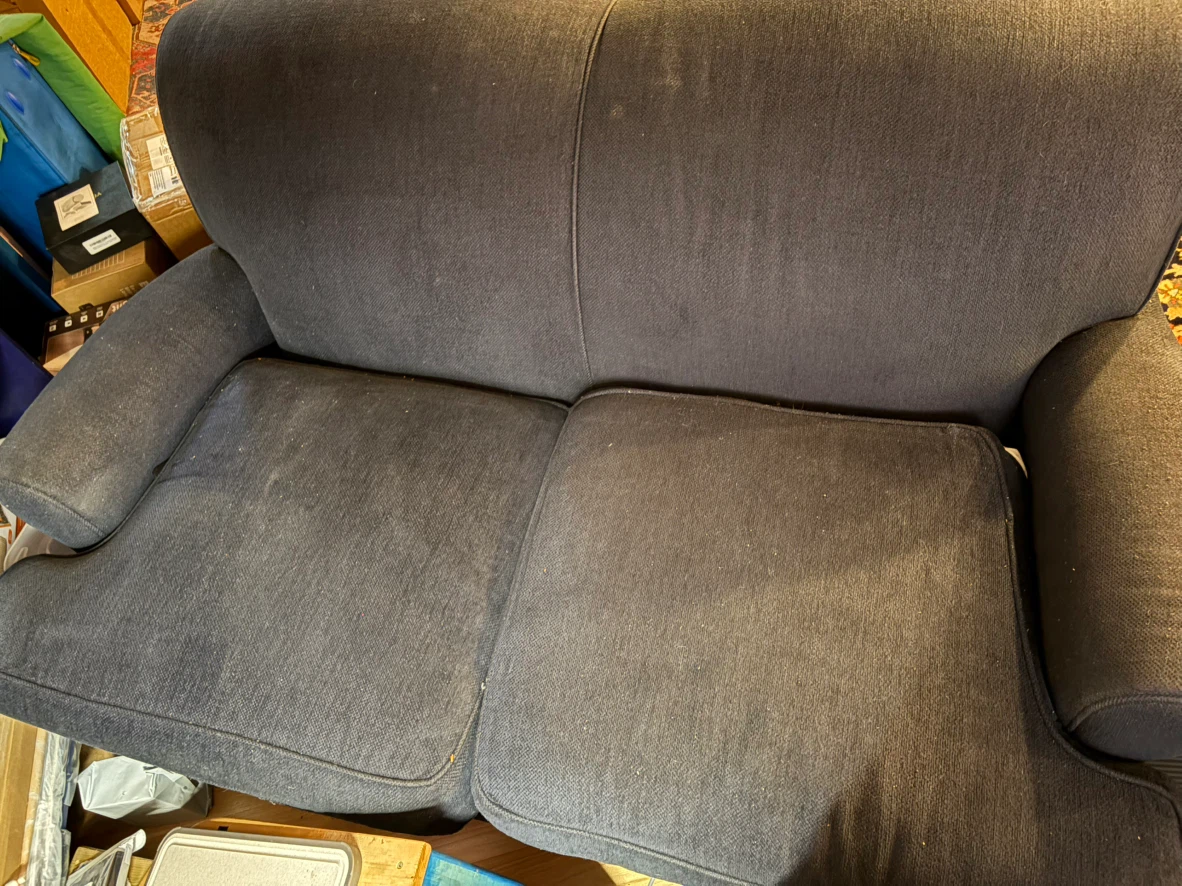 Dark Blue Fabric Loveseat from Art Shoppe - photo 4