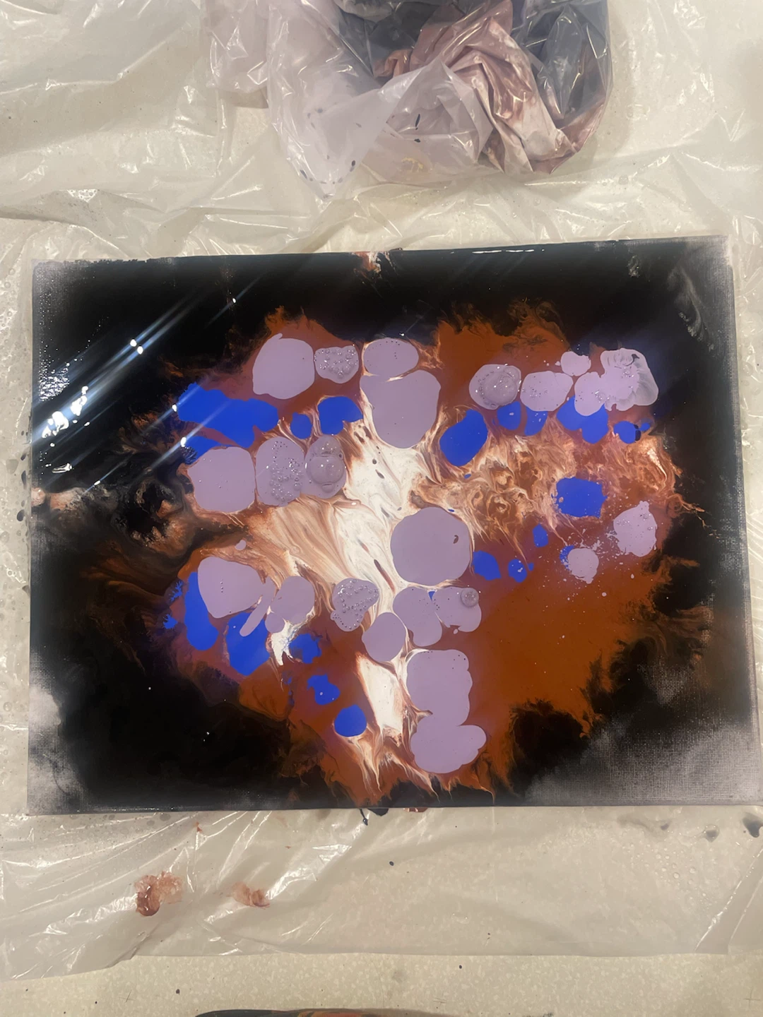 Abstract Pour Painting