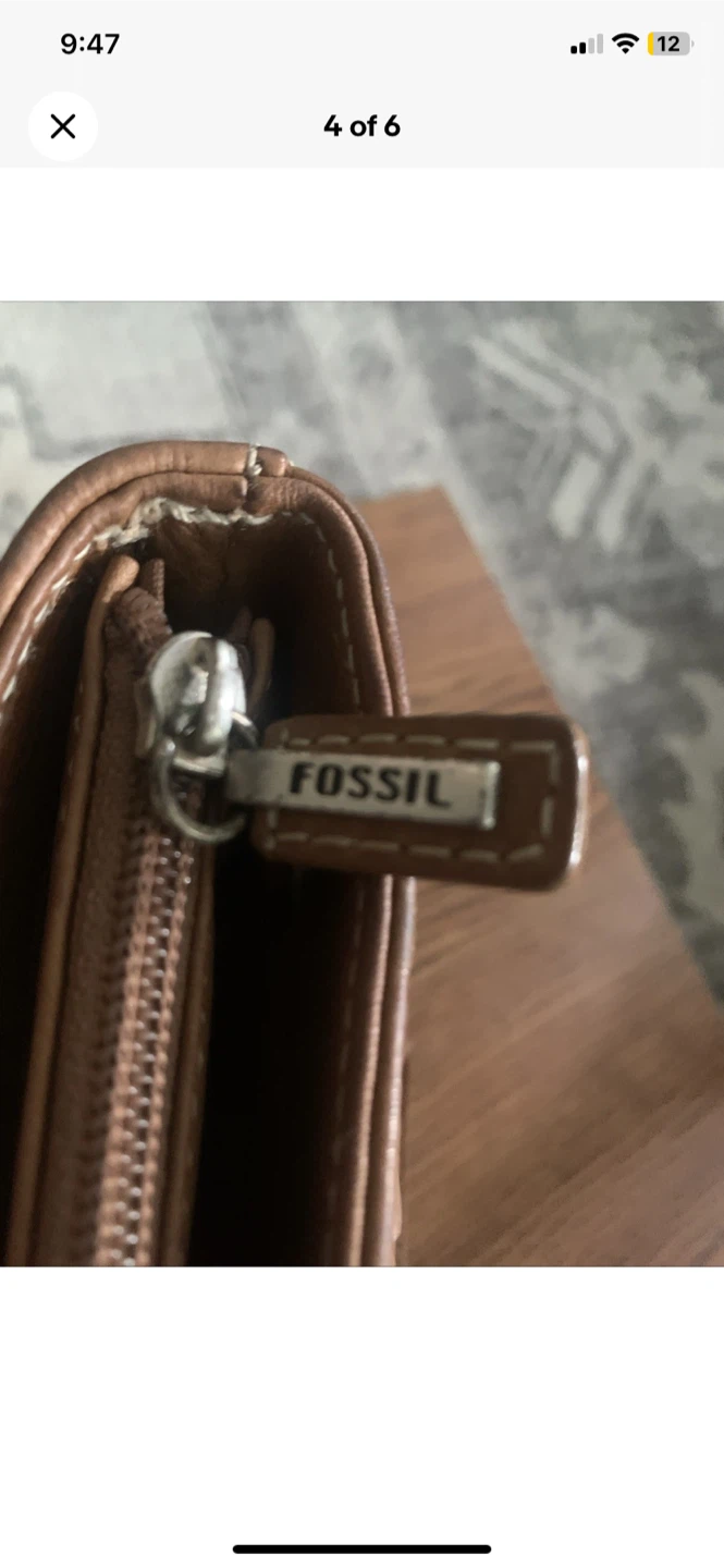 Fossil brown leather purse - photo 3