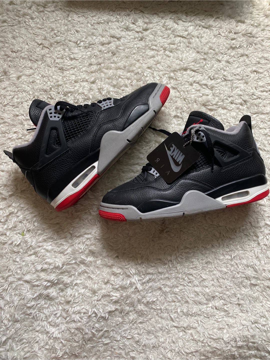 Authentic JORDAN 4 BRED REIMAGINED, size 10 mens