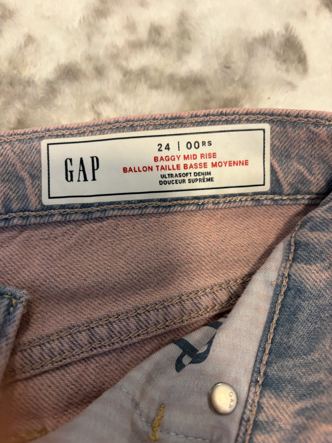 GAP / Baggy Mid Rise Jeans Size 24 - photo 3