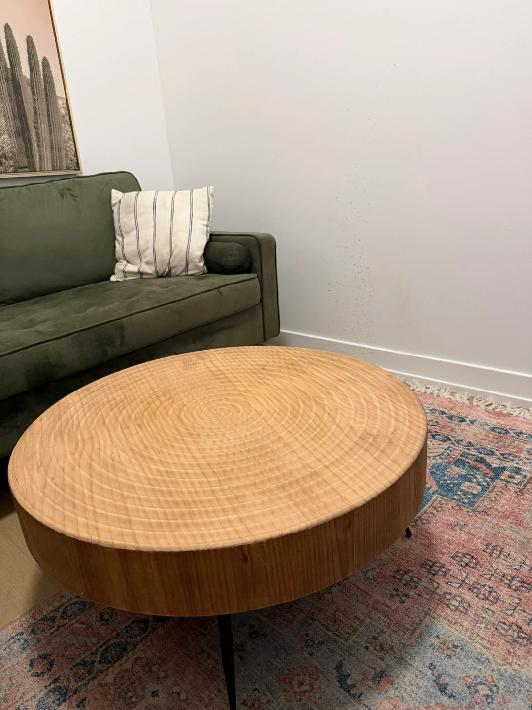 Round Wood Coffee Table - photo 2