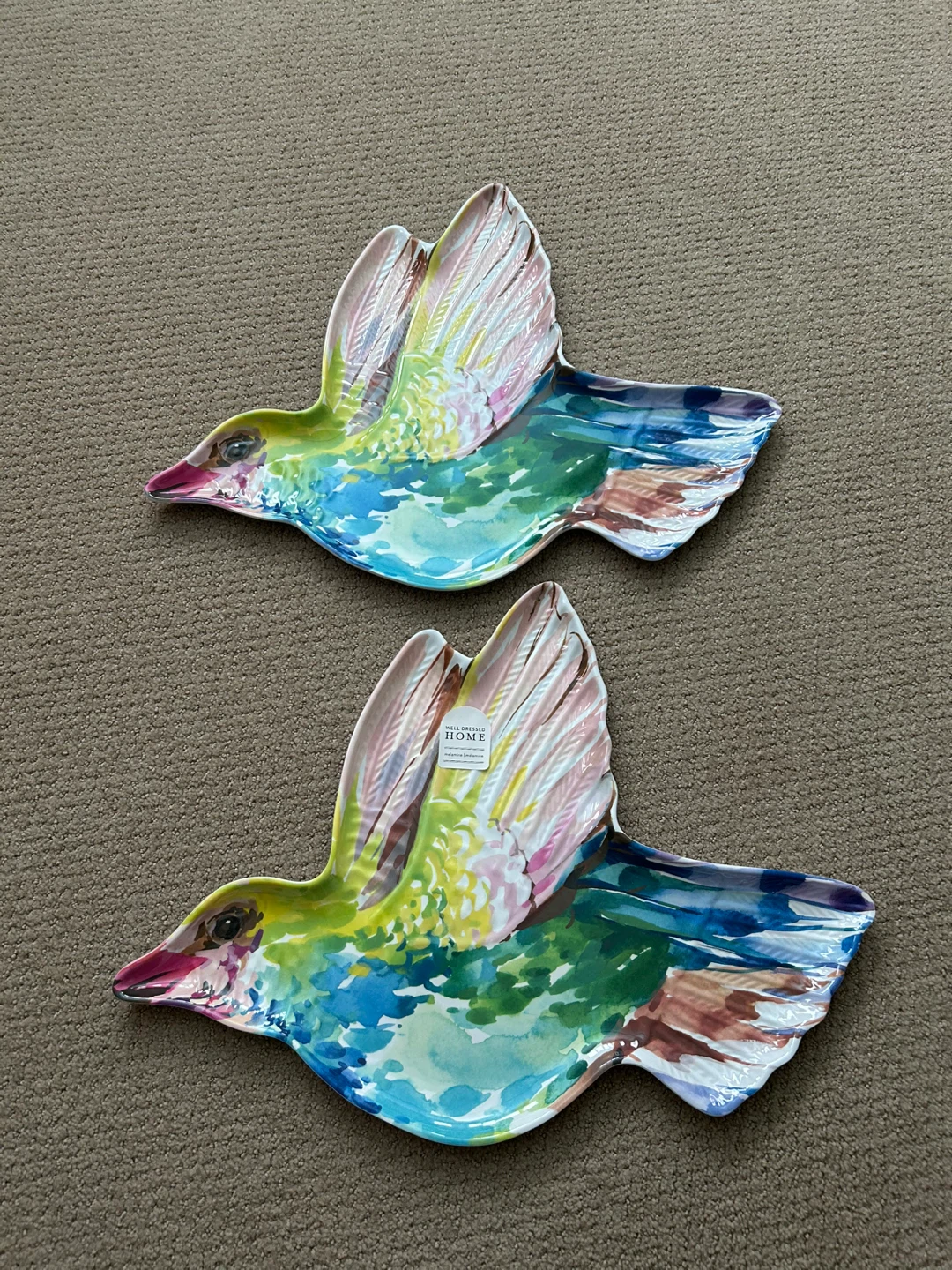2 LARGE MELAMINE PLATTERS $7 EACH (READ LISTING (