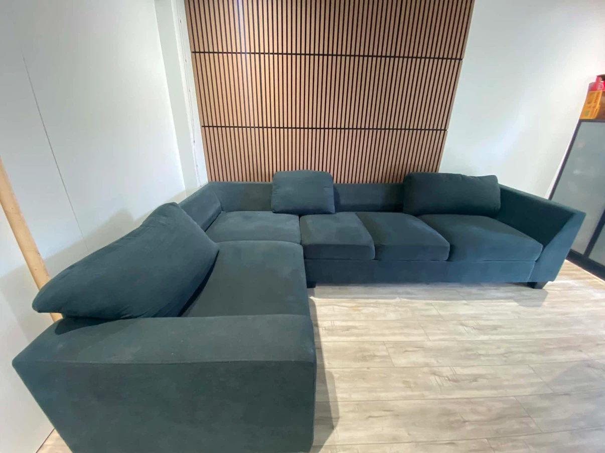 Dark Green Sectional Sofa - photo 2