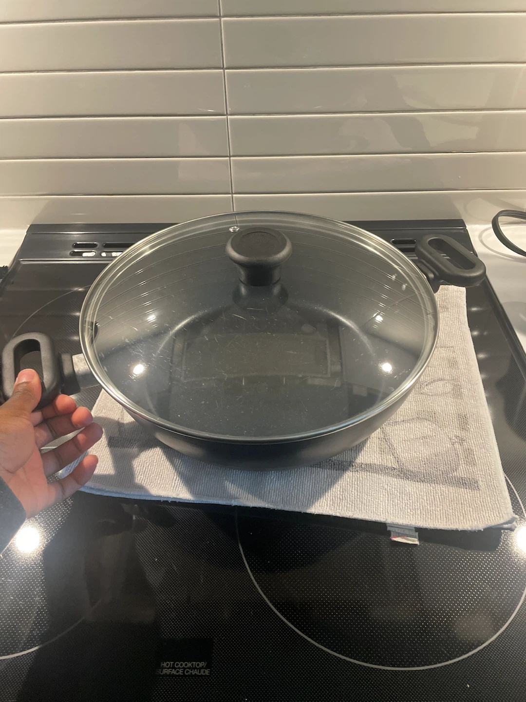 Non-stick large Frying Pan/pot with Lid - photo 2