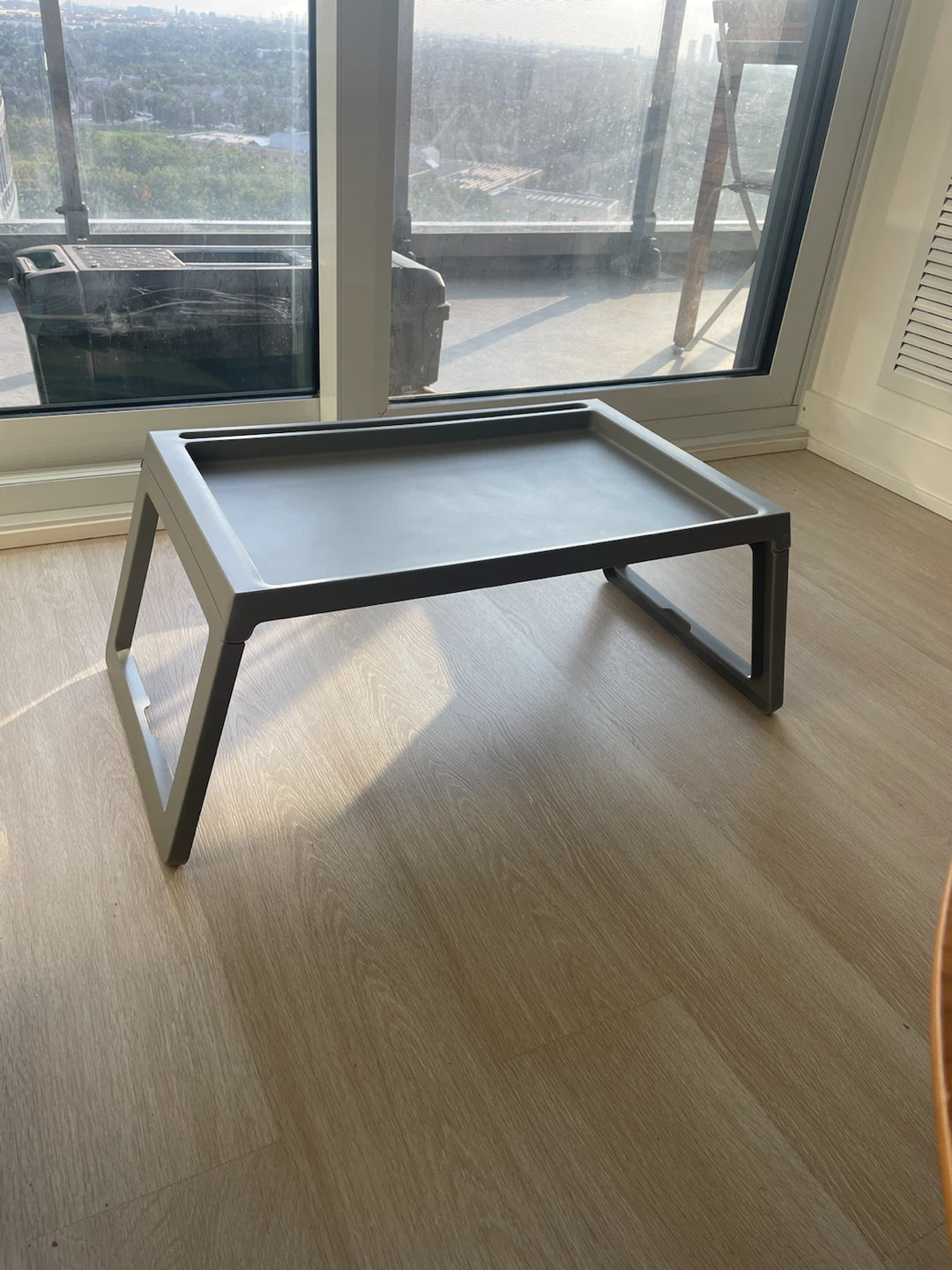 Grey lap bed tray