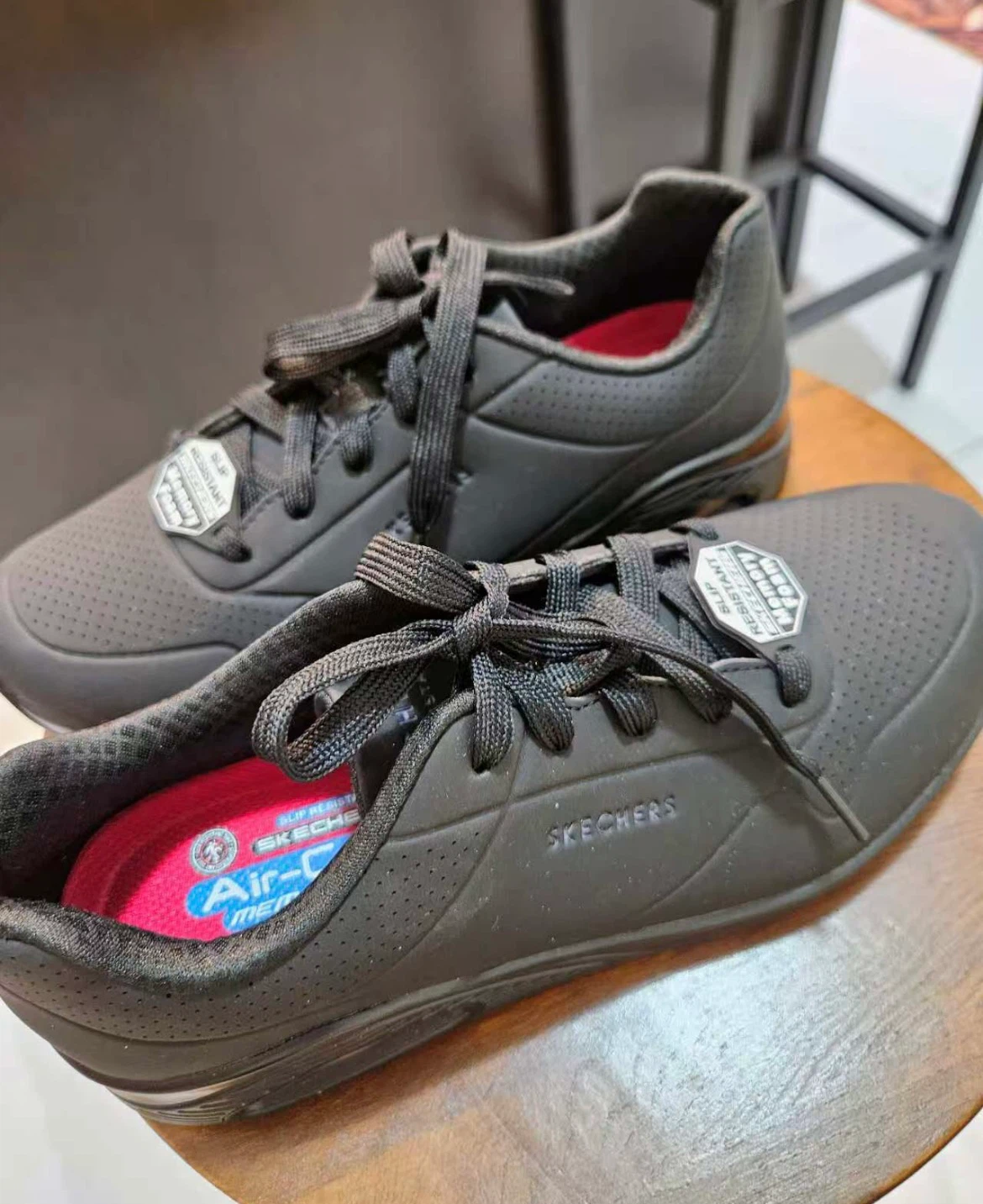 Skechers Work Slip Resistant Memory Foam Shoes - Black Size 7.5 - photo 2