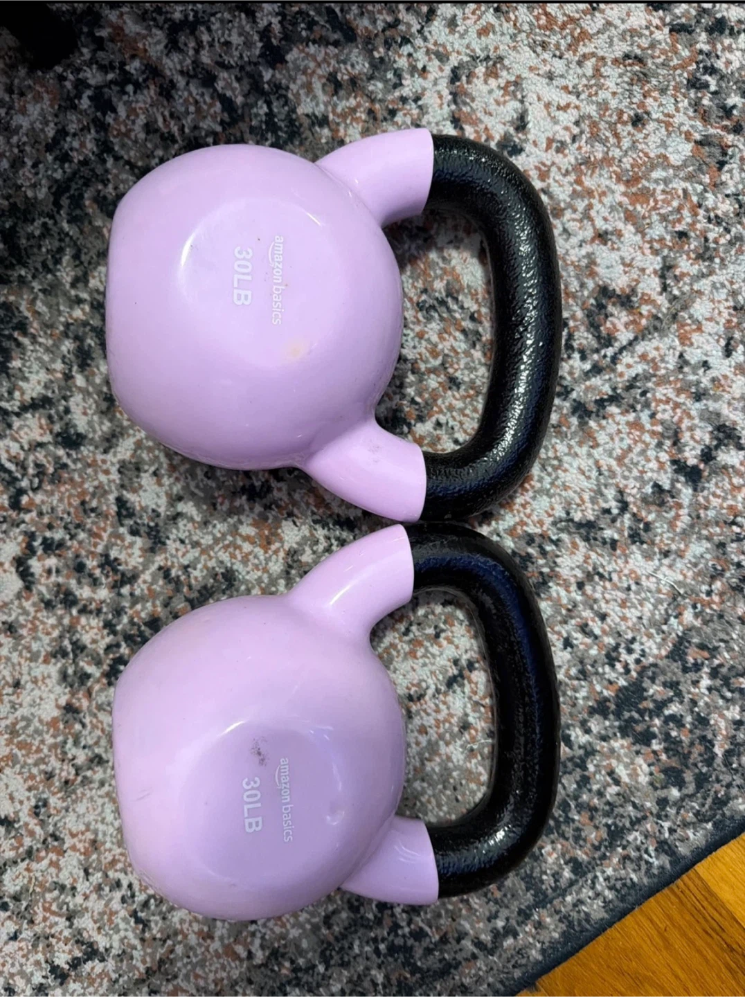 2x 30lbs Amazon Basics Kettlebell