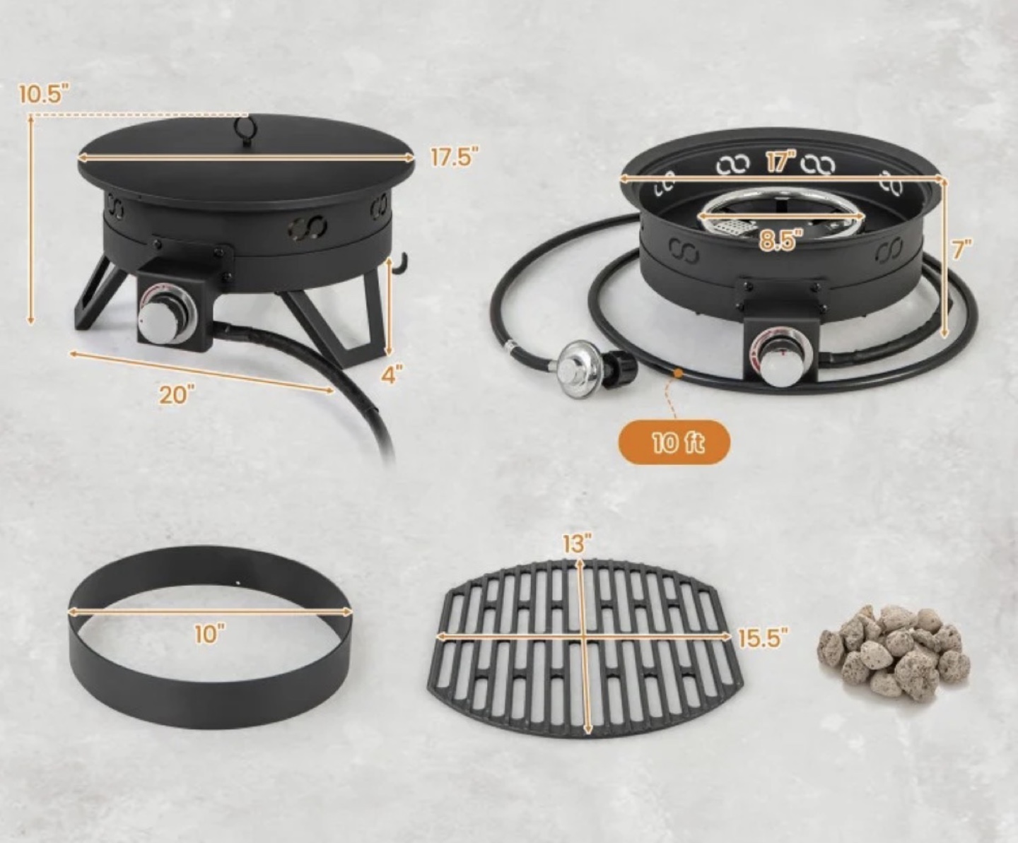 Rental Fire Pit with Cooking Grill - photo 4