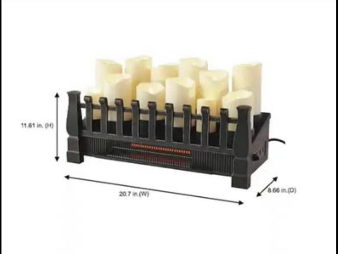 Electric Fireplace Log Set with Candles - photo 4