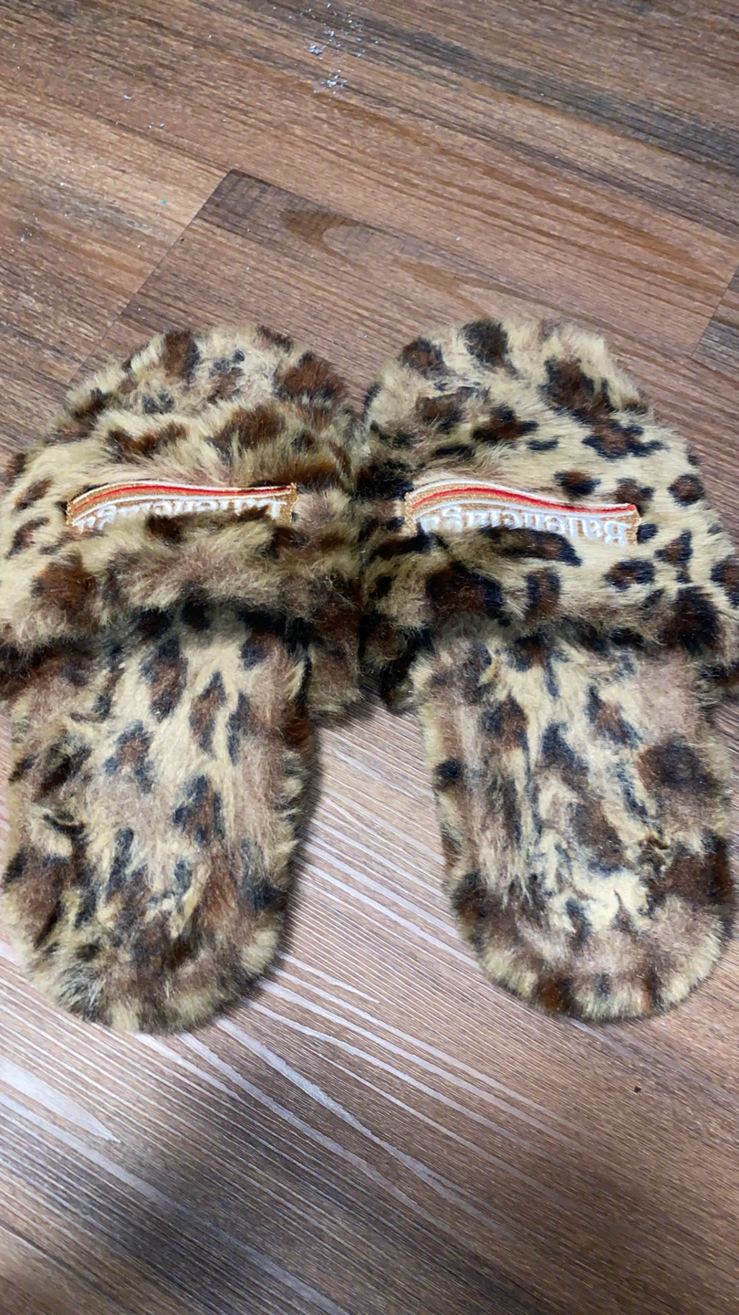 Balenciaga Leopard Print Fur Slides with Dust Bag - photo 4