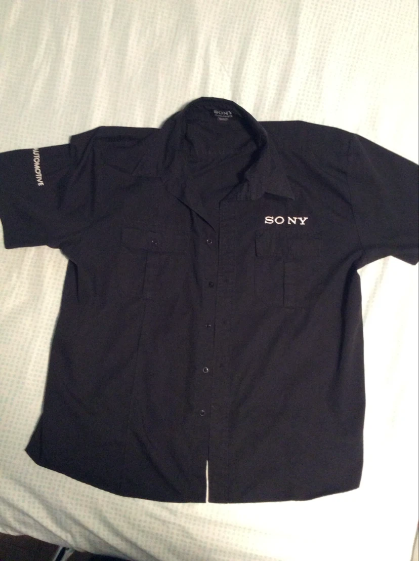 Sony "Automotive" Short Sleeve Button-Up Shirt XL